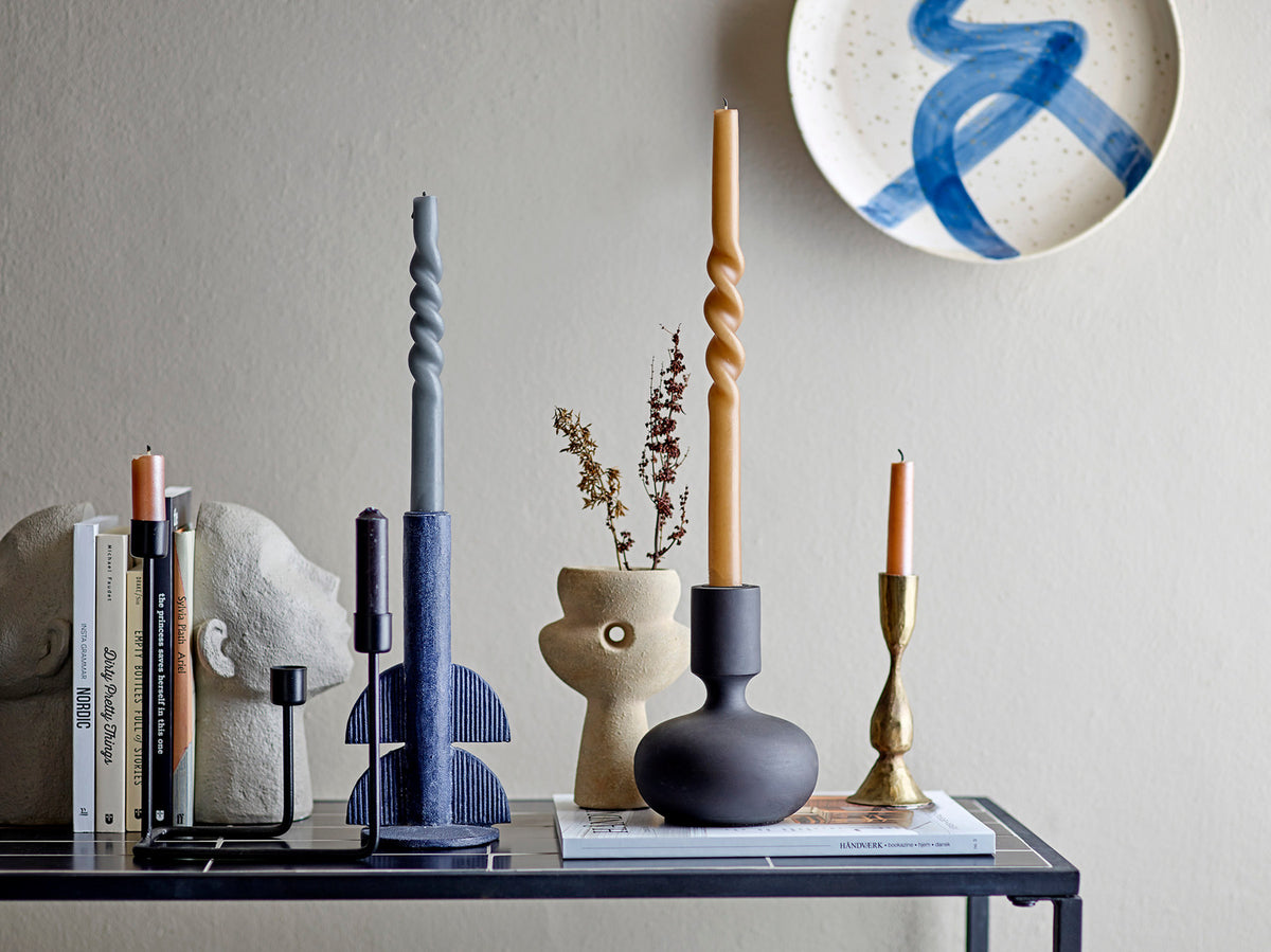 Ozcar Wanddekoration, Blau, Steingut in Blue präsentiert im Onlineshop von KAQTU Design AG. Wanddeko ist von Bloomingville
