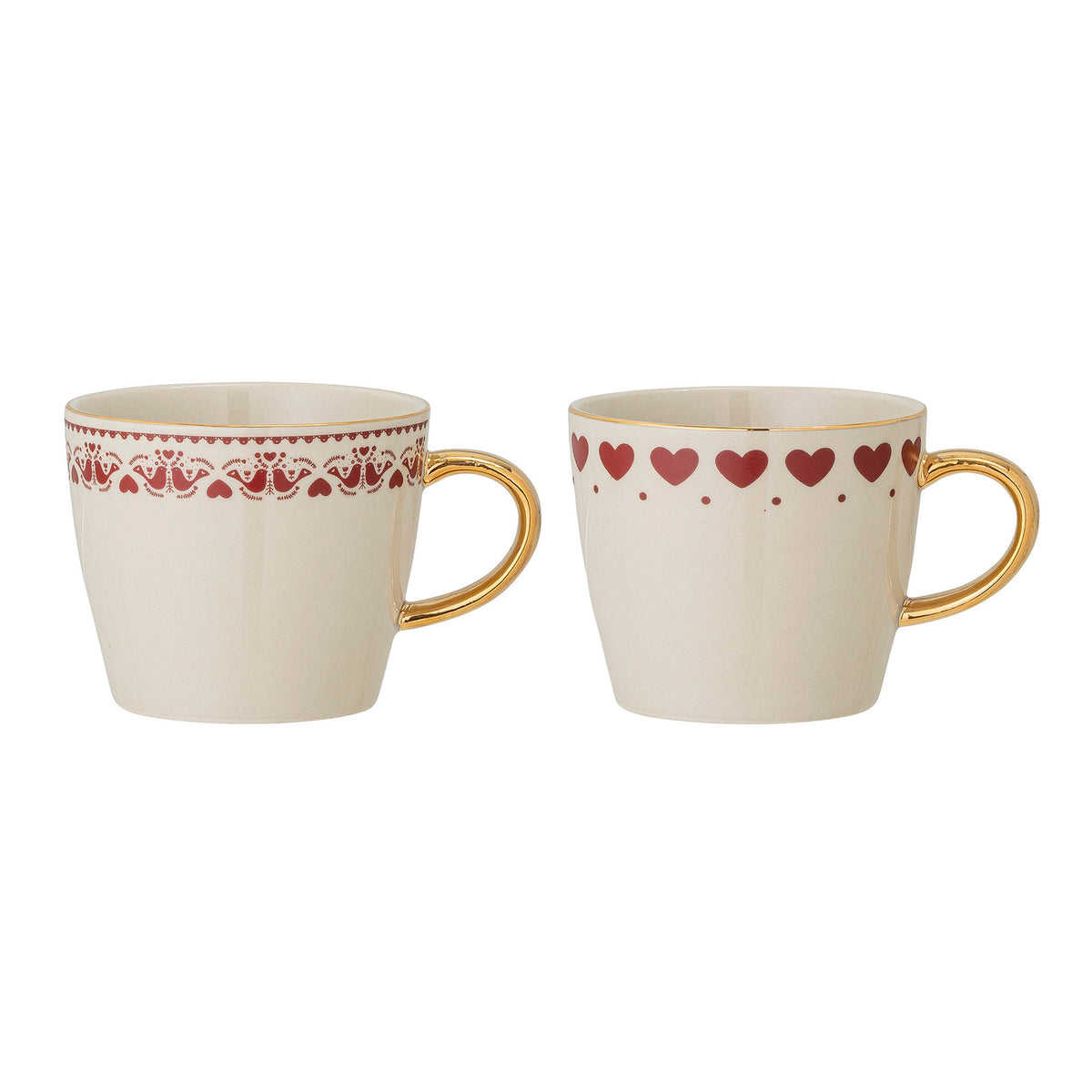 Jolly Becher, Rot, Steingut in Red präsentiert im Onlineshop von KAQTU Design AG. Tasse ist von Bloomingville