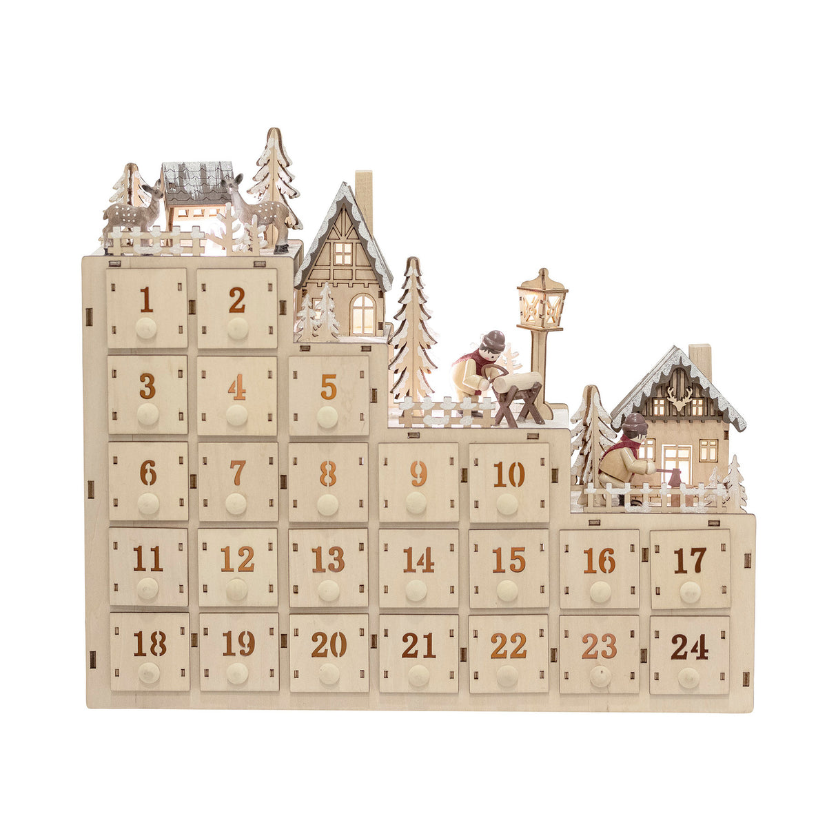 Richie Kalender, Natur, Sperrholz in Nature präsentiert im Onlineshop von KAQTU Design AG. Weihnachtszubehör ist von Bloomingville
