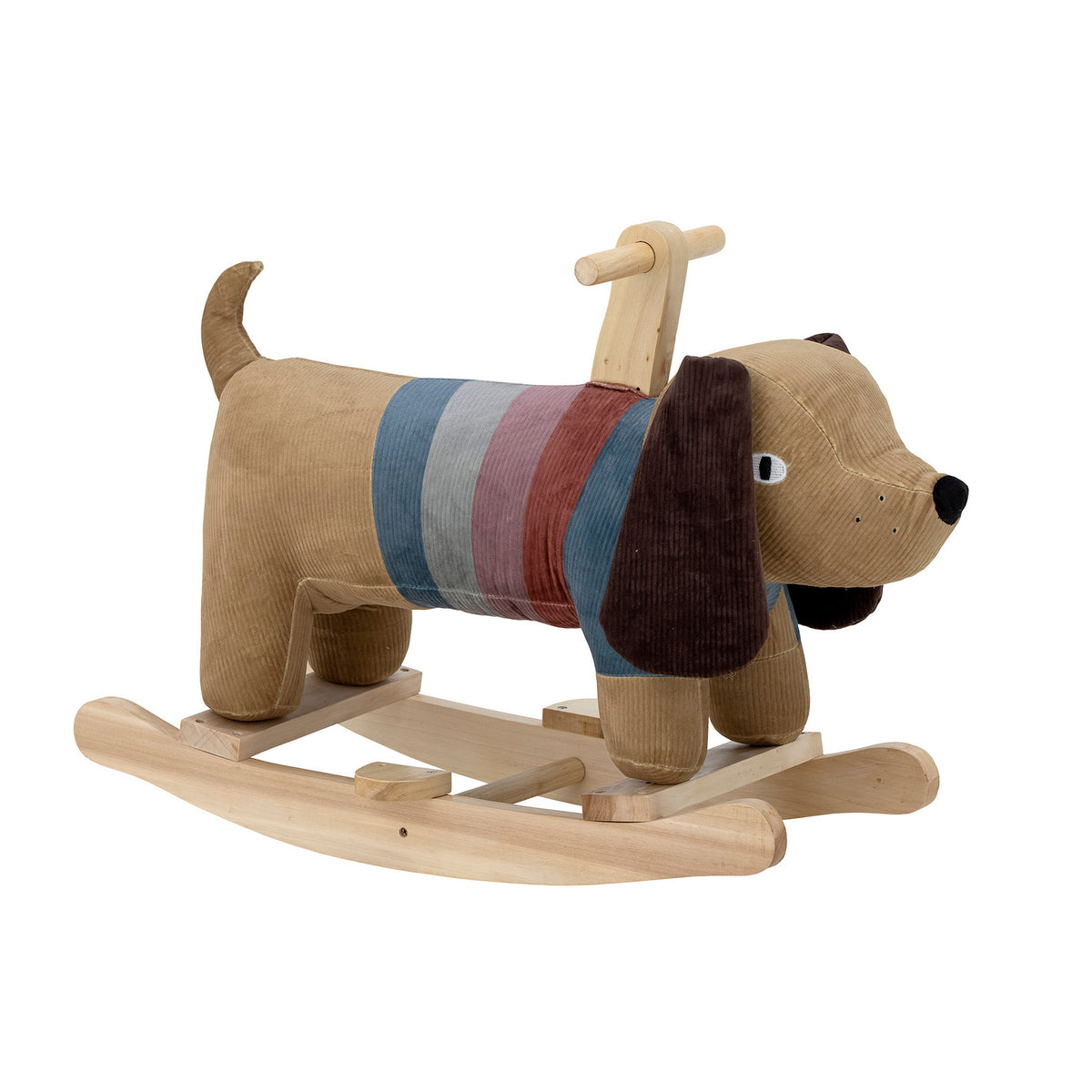 Charlie Rocking Toy, Dog, Braun, Polyester in Brown präsentiert im Onlineshop von KAQTU Design AG. Objekte Kids ist von Bloomingville Mini