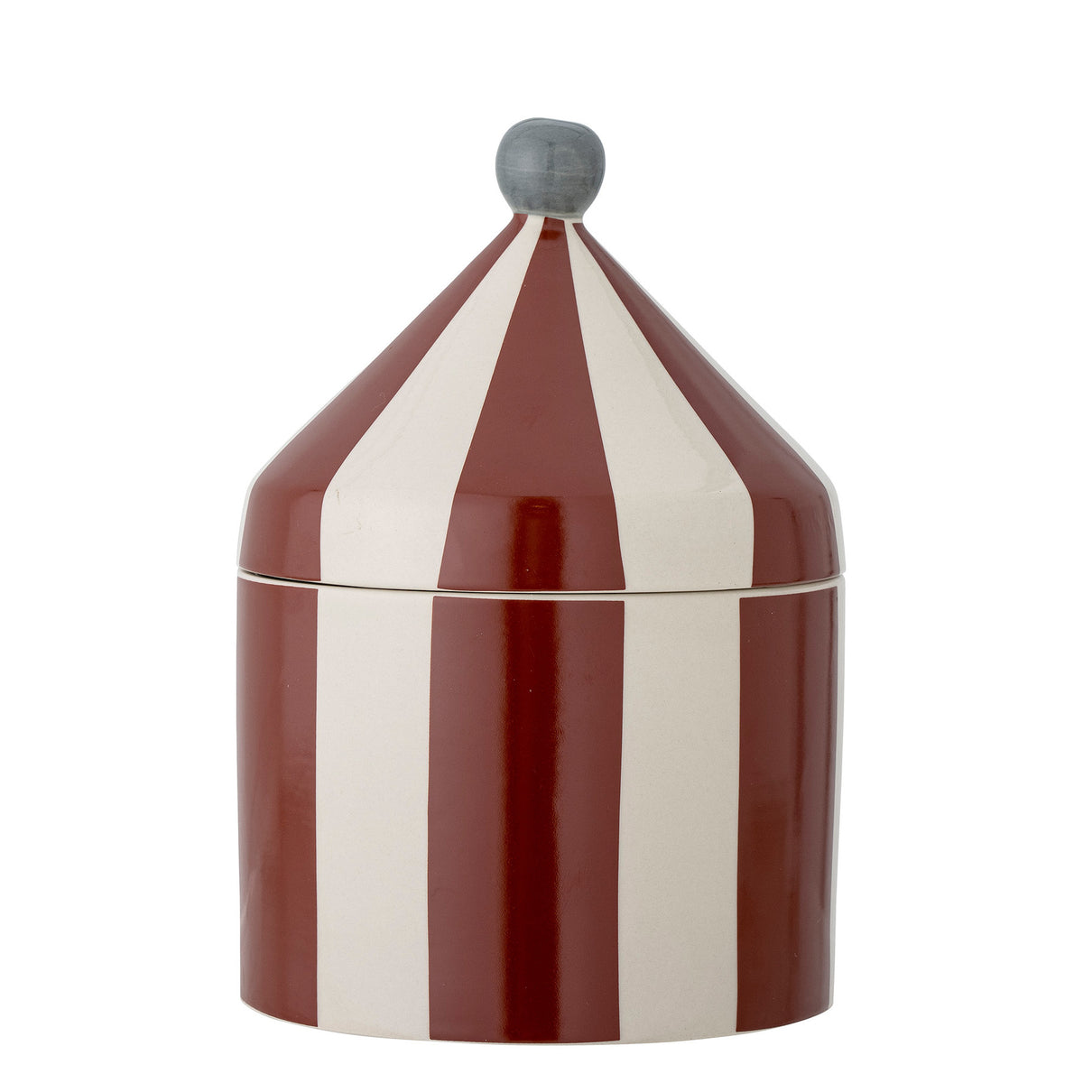 Cimmi Aufbewahrungsbox mit Deckel, Rot, Steingut in Red präsentiert im Onlineshop von KAQTU Design AG. Aufbewahrungsboxen ist von Bloomingville Mini