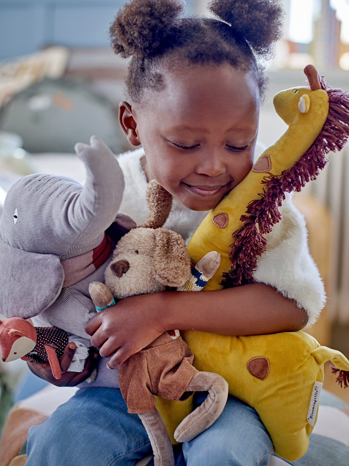 Ferdinand Soft Toy, Grau, Baumwolle in Grey präsentiert im Onlineshop von KAQTU Design AG. Plüschtier Kids ist von Bloomingville Mini