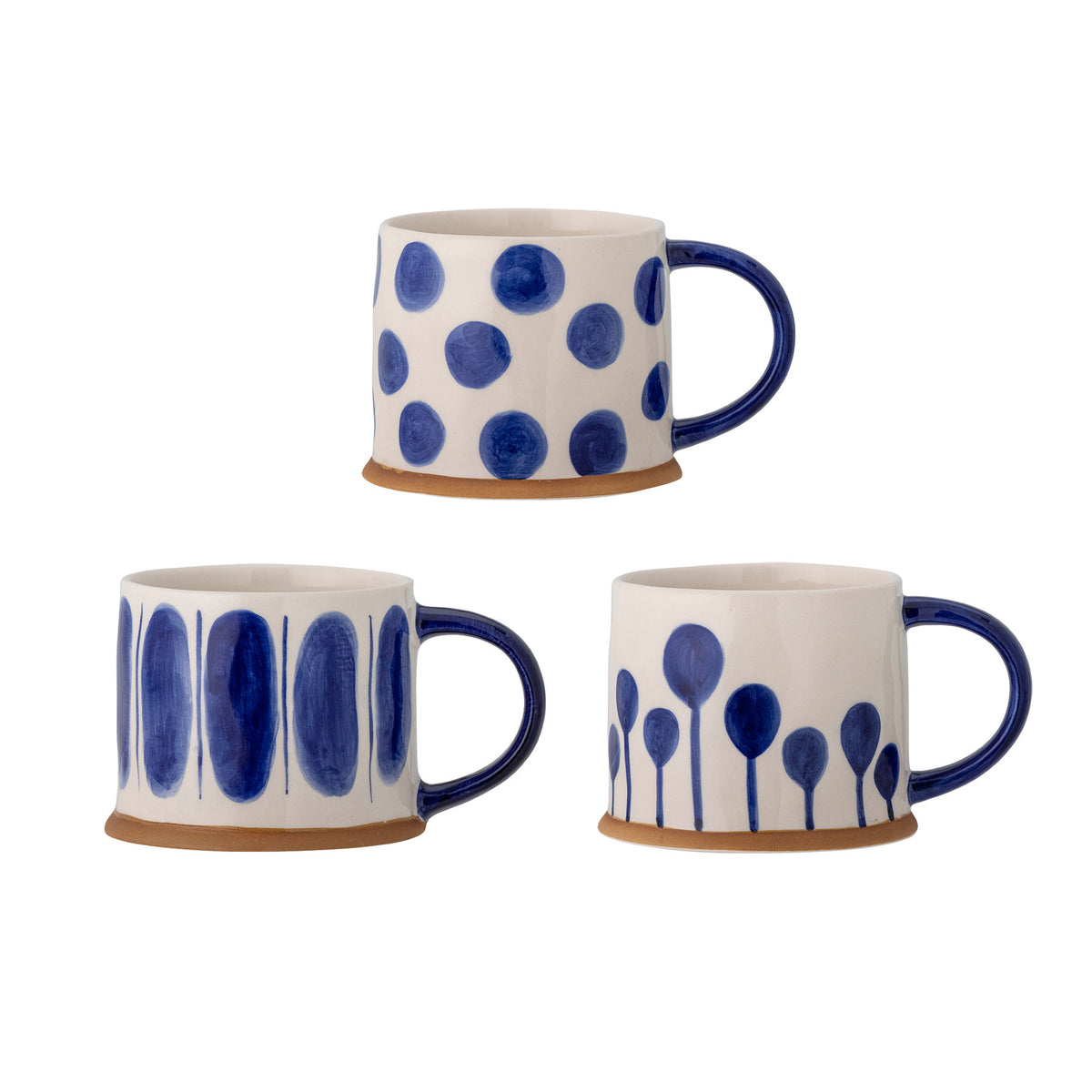 Linora Becher, Blau, Steingut in Blue präsentiert im Onlineshop von KAQTU Design AG. Tasse ist von Creative Collection