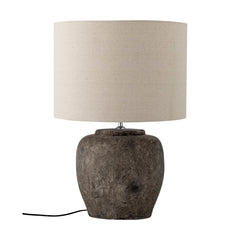 Isabelle table lamp, gray, earthenware