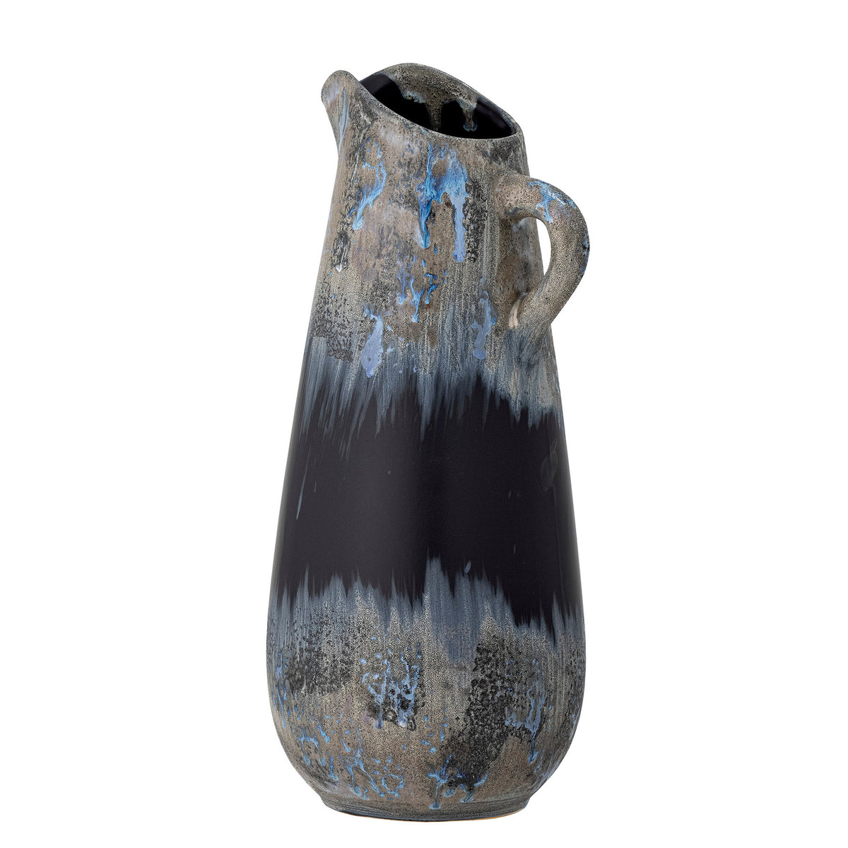 Khumo Vase, Schwarz, Steingut in Black präsentiert im Onlineshop von KAQTU Design AG. Vase ist von Creative Collection