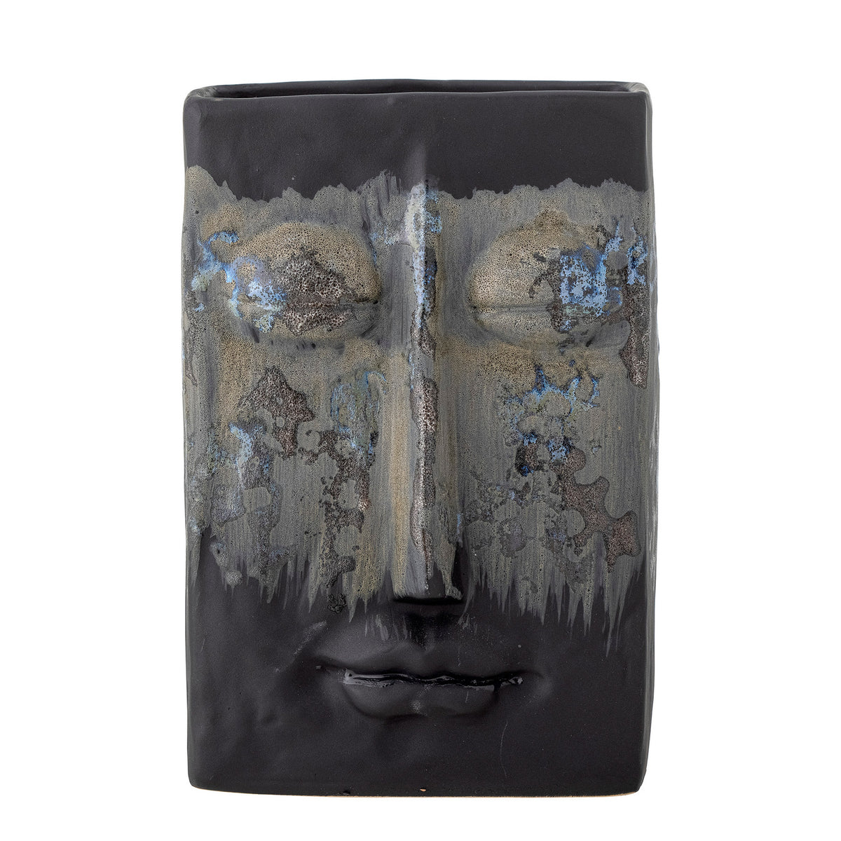 Nasru Vase, Schwarz, Steingut in Black präsentiert im Onlineshop von KAQTU Design AG. Vase ist von Bloomingville
