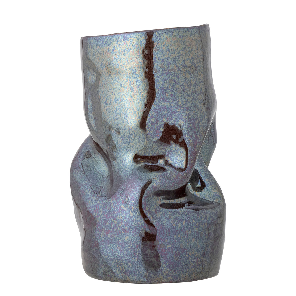 Apio Vase, Schwarz, Steingut in Black präsentiert im Onlineshop von KAQTU Design AG. Vase ist von Bloomingville
