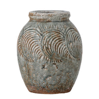 Damian Deko-Vase, Grün, Terrakotta