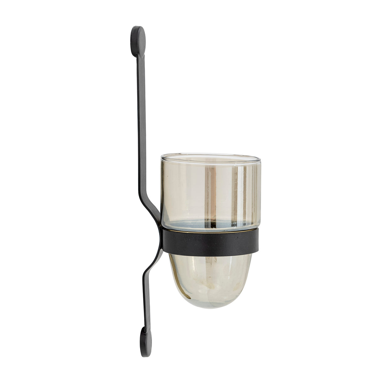 Jasmina Wandteelichthalter, Schwarz, Glas in Black präsentiert im Onlineshop von KAQTU Design AG. Teelichthalter ist von Bloomingville