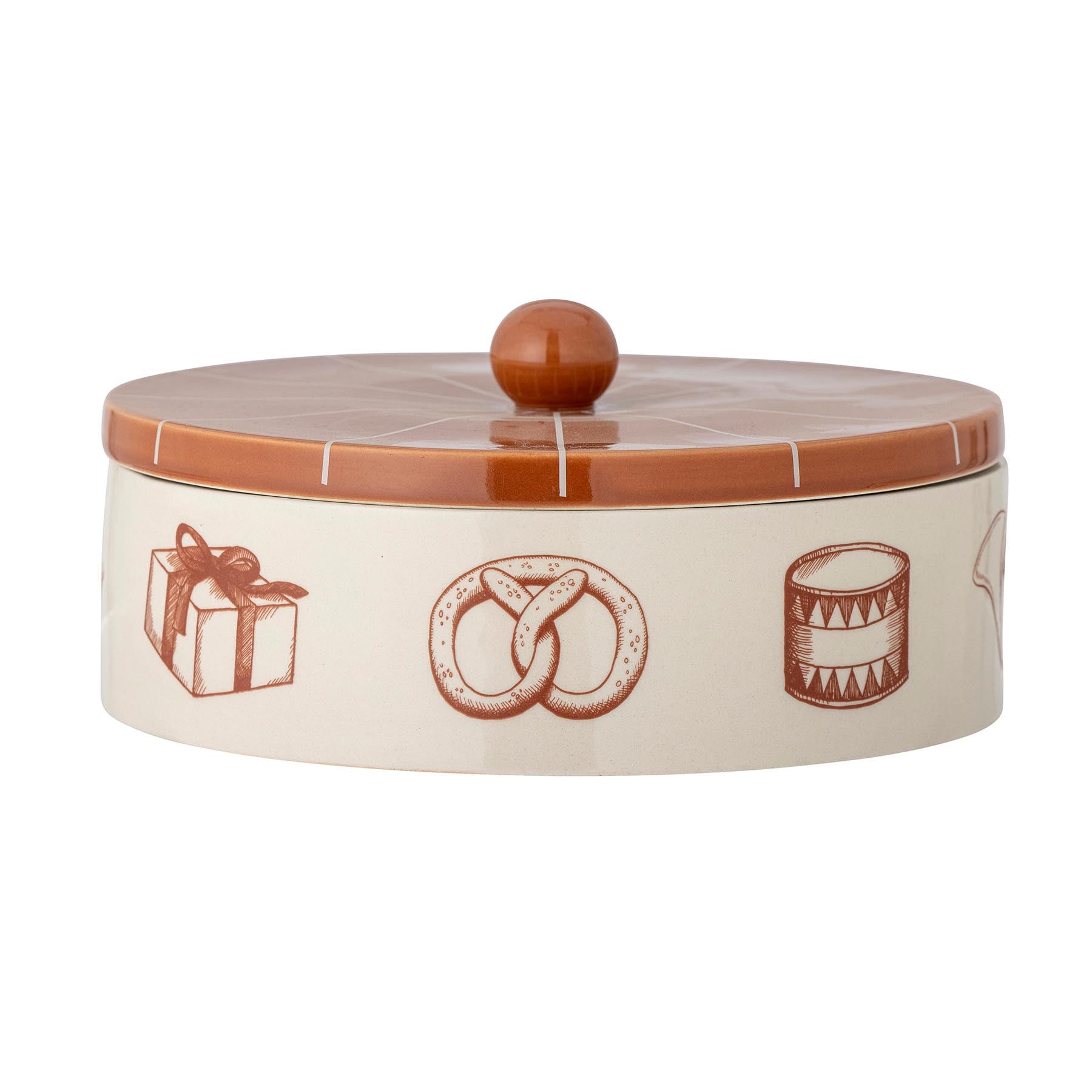 Beth Gefäß mit Deckel, Braun, Steingut in Brown präsentiert im Onlineshop von KAQTU Design AG. Kanne ist von Bloomingville
