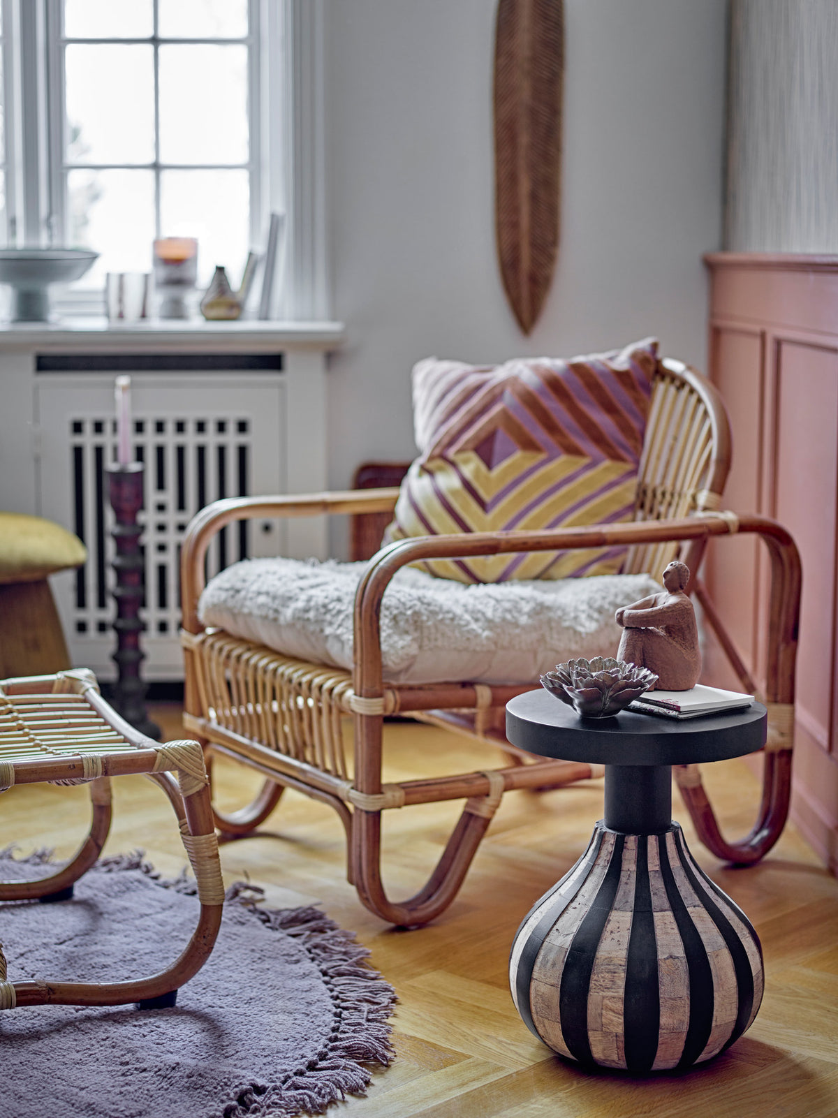 Baal Loungesessel, Natur, Rattan in Nature präsentiert im Onlineshop von KAQTU Design AG. Outdoor-Sessel mit Armlehnen ist von Bloomingville