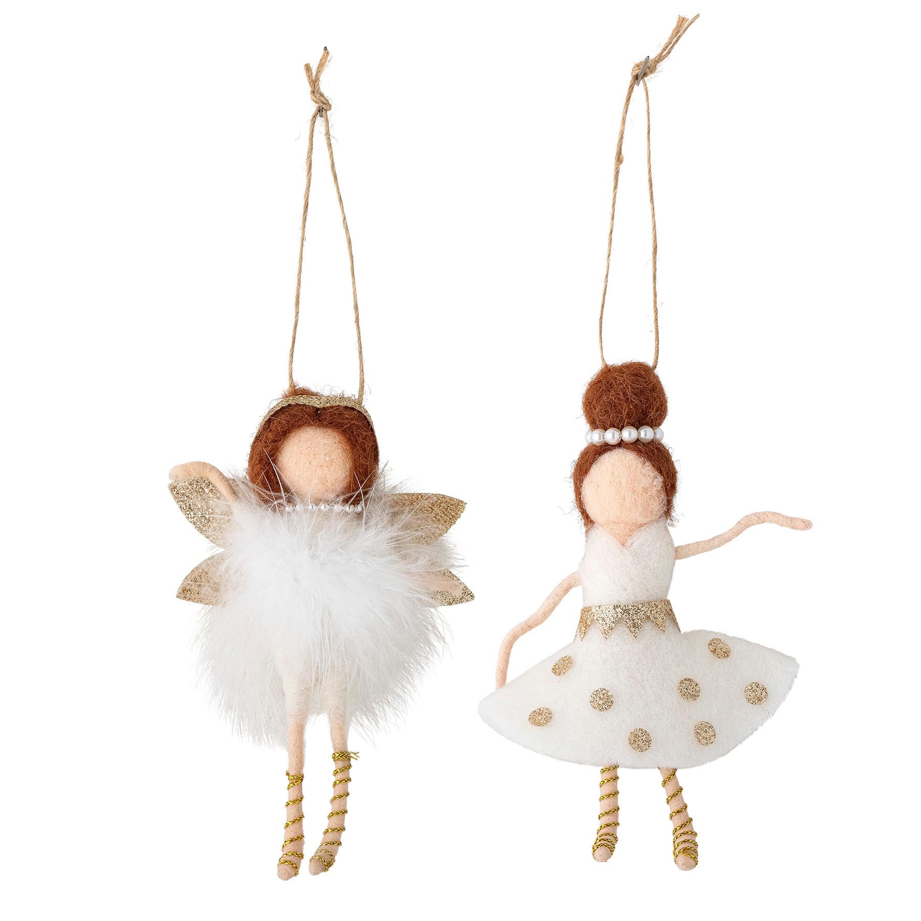 Liuka Ornament, Weiß, Wolle in White präsentiert im Onlineshop von KAQTU Design AG. Ornament ist von Bloomingville