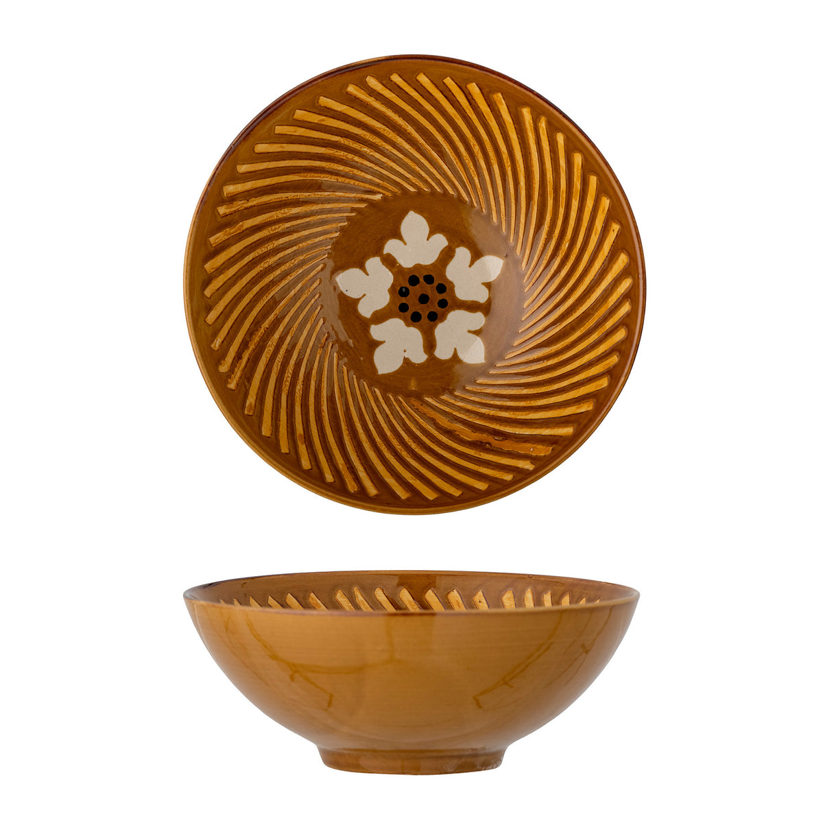 Heikki Schale, Braun, Steingut in Brown präsentiert im Onlineshop von KAQTU Design AG. Schale ist von Bloomingville