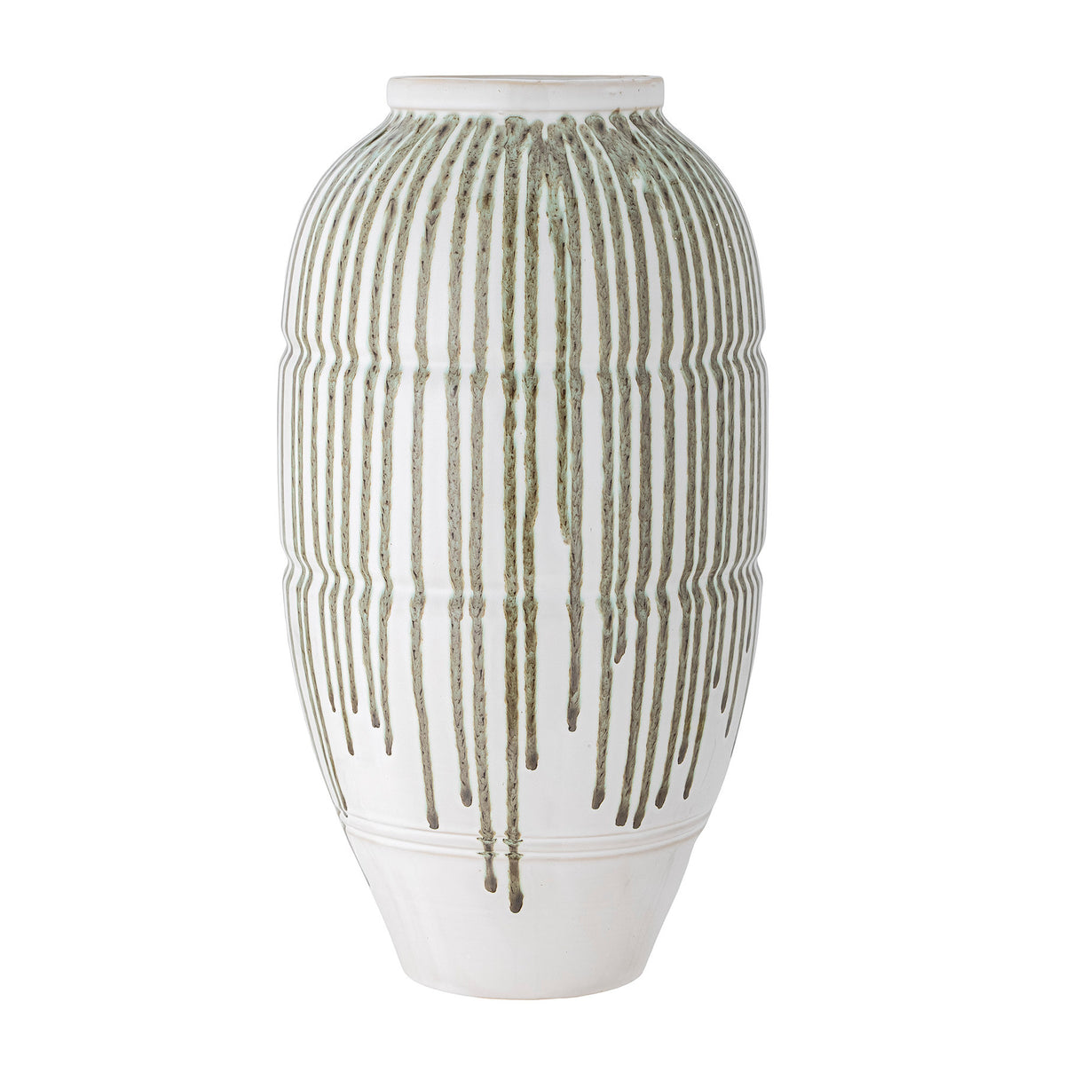 Scarlet Vase, Grün, Steingut in Green präsentiert im Onlineshop von KAQTU Design AG. Vase ist von Creative Collection