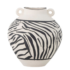 Togo Vase, Schwarz, Steingut