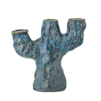 Tahoka Kerzenhalter, Blue, Steingut