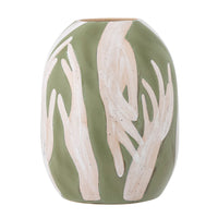 Adalena Deko-Vase, Grün, Steingut