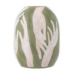 Adalena Deko-Vase, Grün, Steingut