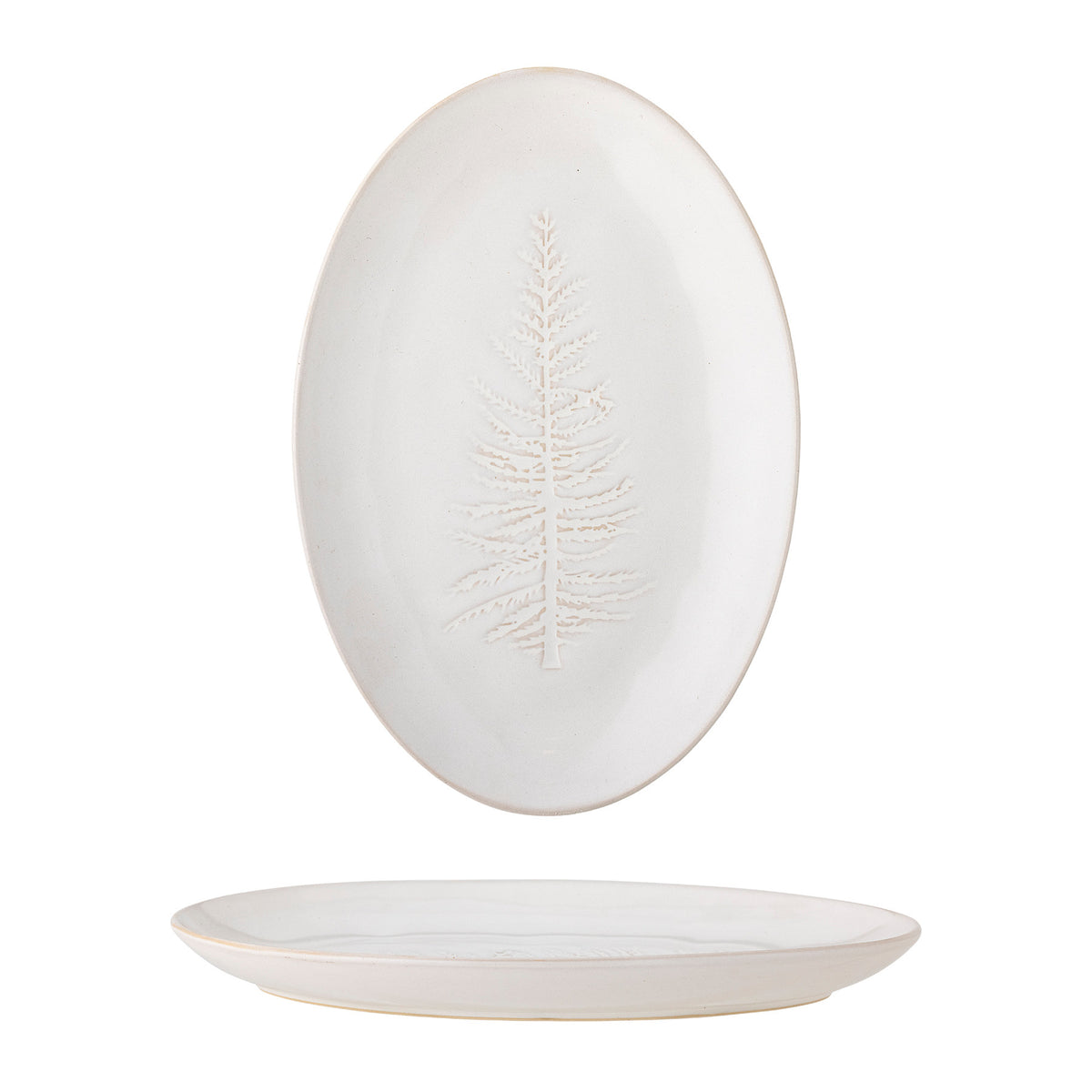 Winter Servierplatte, Natur, Steingut in Natur präsentiert im Onlineshop von KAQTU Design AG. Platte ist von Bloomingville
