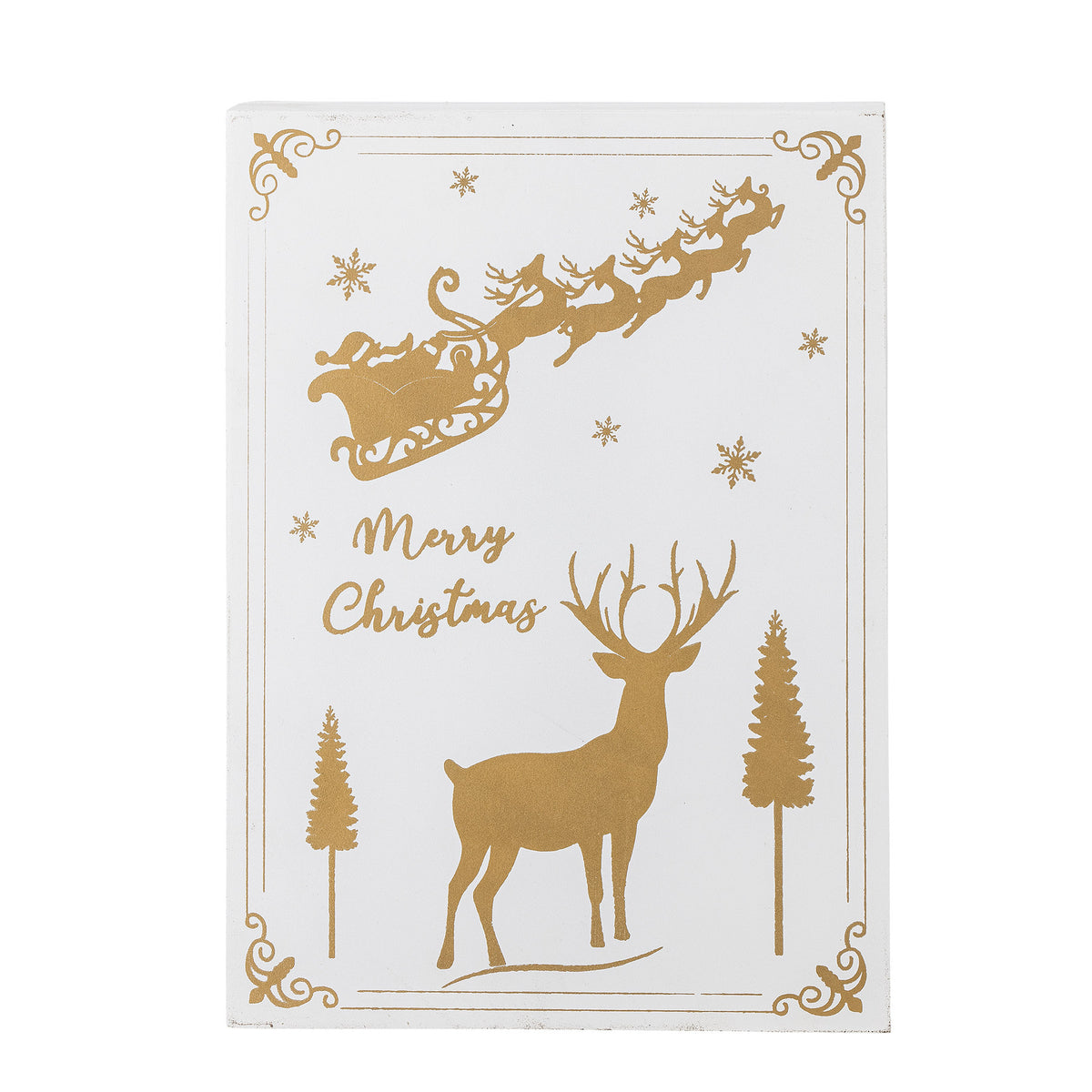 Elimar Kalender mit Licht, Weiss, Sperrholz in Weiss präsentiert im Onlineshop von KAQTU Design AG. Kunstgegenstände ist von Bloomingville
