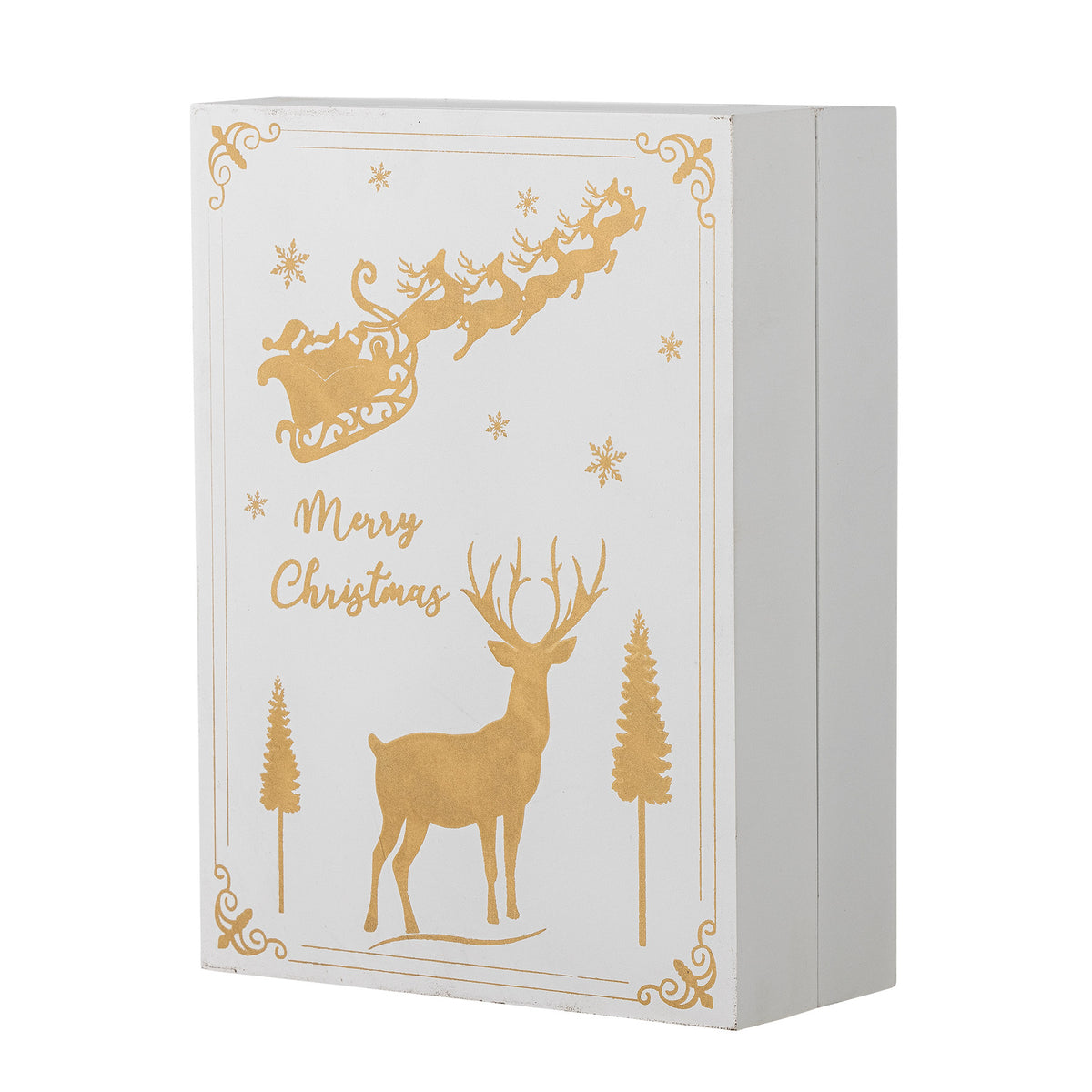 Elimar Kalender mit Licht, Weiss, Sperrholz in Weiss präsentiert im Onlineshop von KAQTU Design AG. Kunstgegenstände ist von Bloomingville