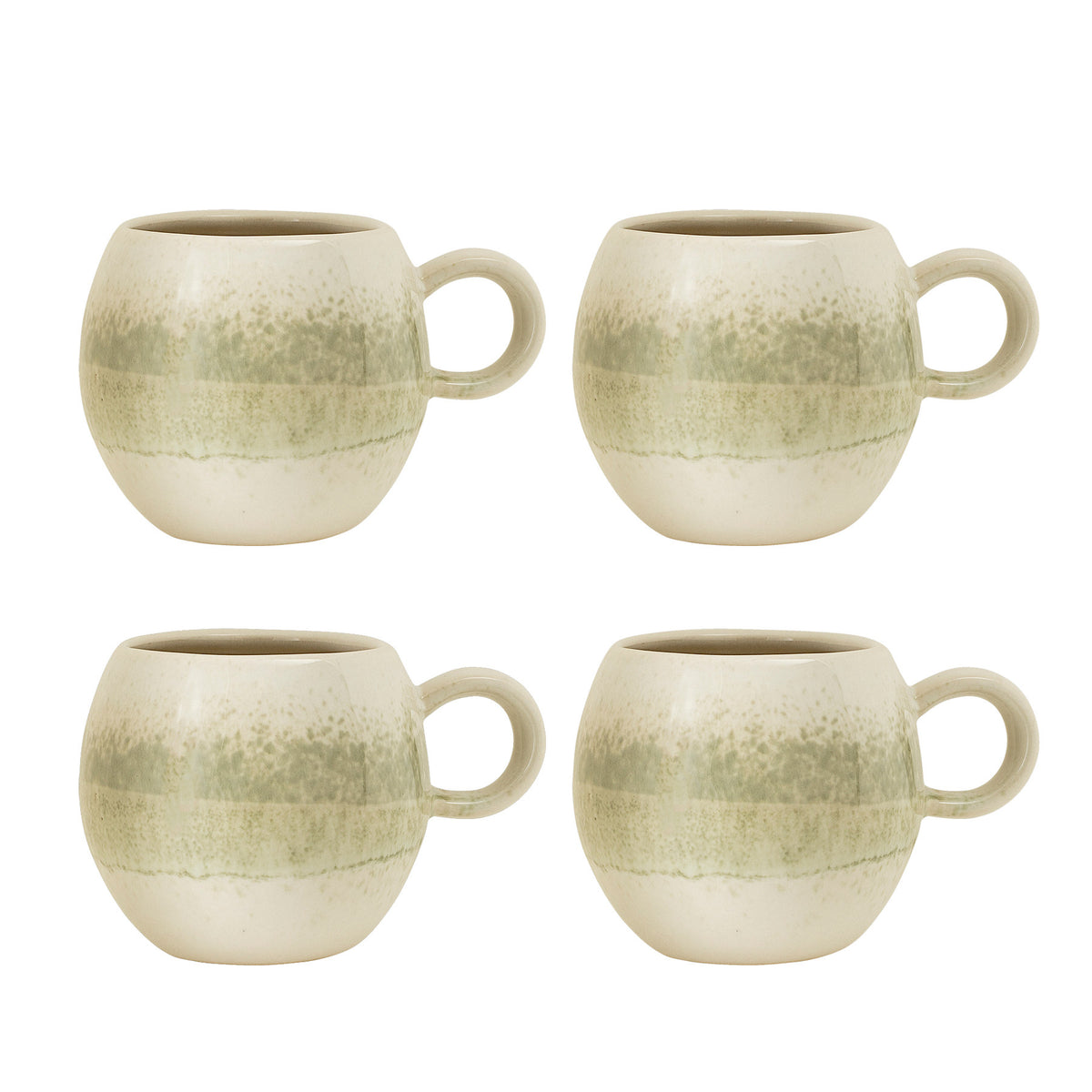 Paula Tasse, Multipack, Grün, Steingut in Green präsentiert im Onlineshop von KAQTU Design AG. Tasse ist von Bloomingville