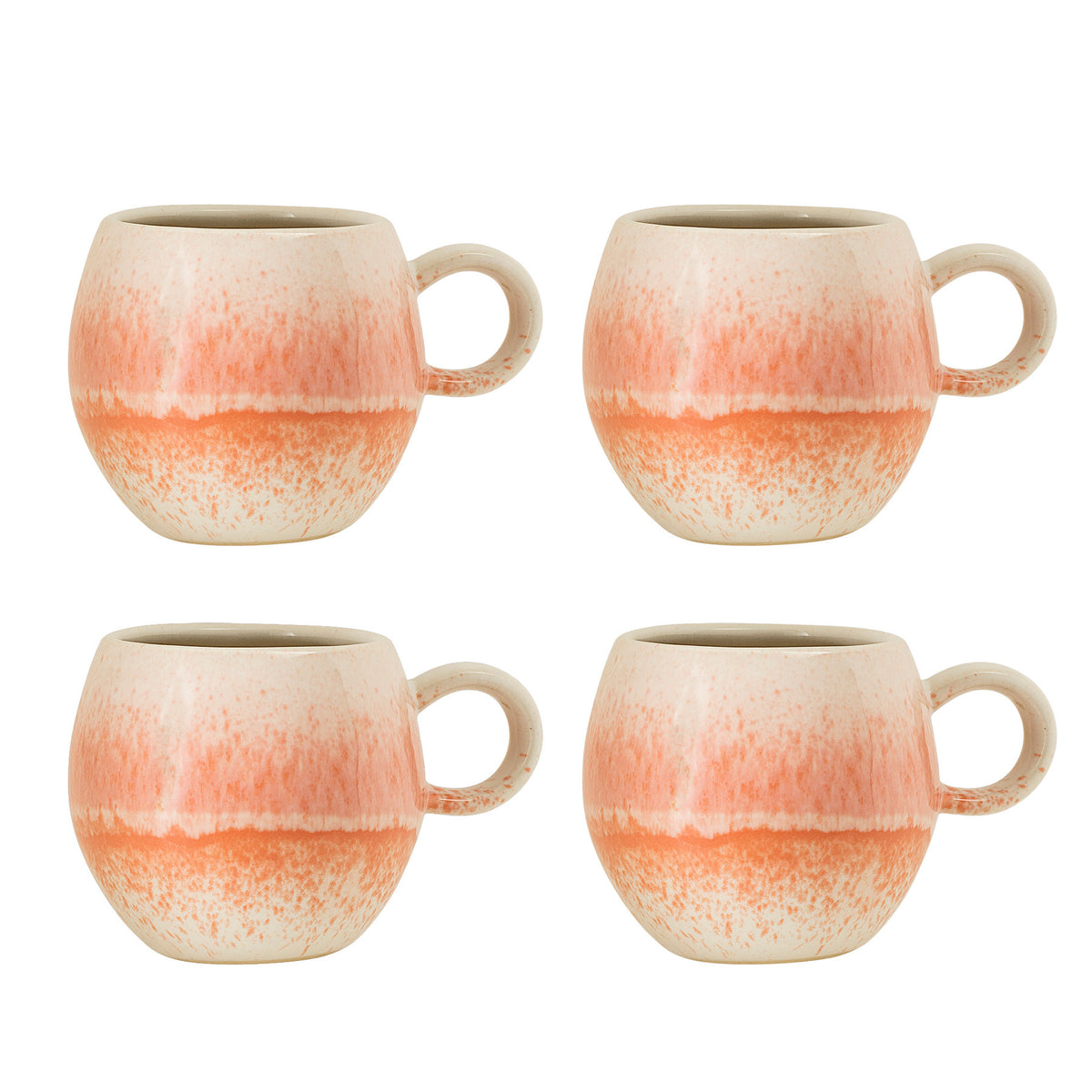 Paula Tasse, Multipack, Orange, Steingut in Orange präsentiert im Onlineshop von KAQTU Design AG. Tasse ist von Bloomingville