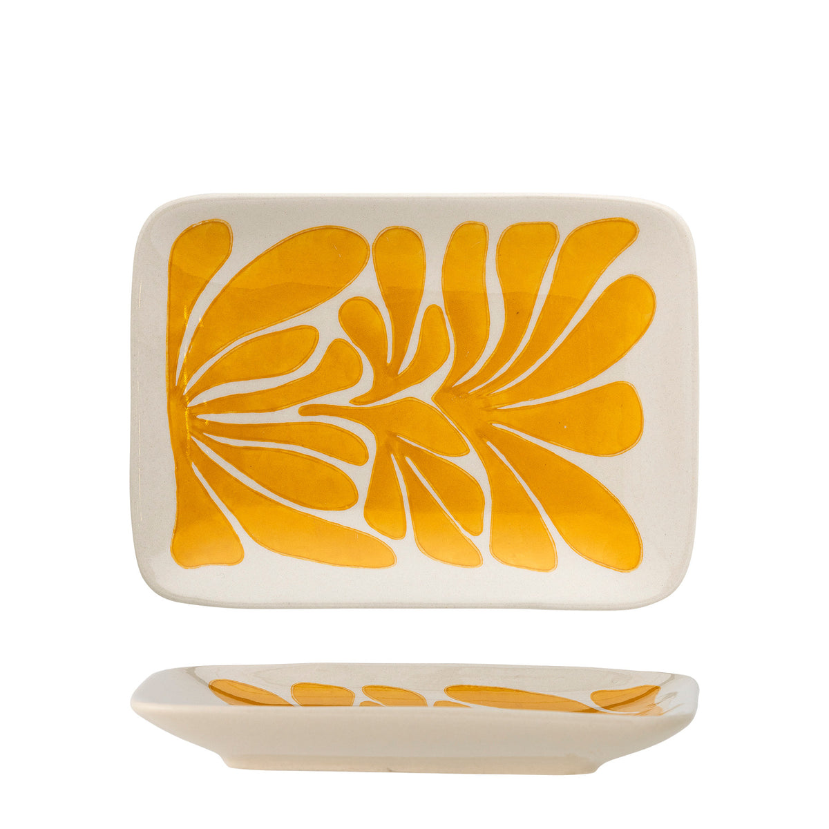 Fauni Teller, Gelb, Steingut in Gelb präsentiert im Onlineshop von KAQTU Design AG. Teller ist von Creative Collection