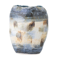 Vase Nienna, bleu, faïence