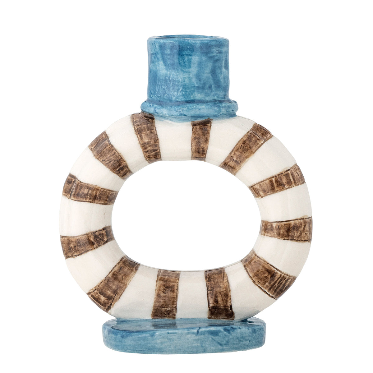 Tacana Kerzenhalter, Blue, Steingut in Blau präsentiert im Onlineshop von KAQTU Design AG. Kerzenständer ist von Bloomingville