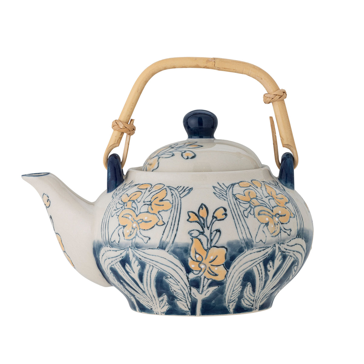 Myah Teekanne mit Teesieb, Blau, Steingut in Blau präsentiert im Onlineshop von KAQTU Design AG. Teekrüge ist von Creative Collection