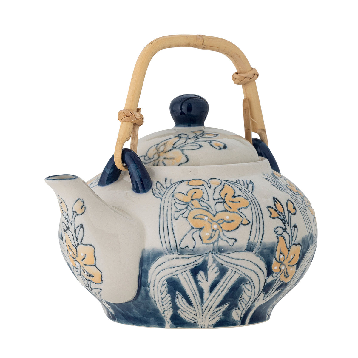 Myah Teekanne mit Teesieb, Blau, Steingut in Blau präsentiert im Onlineshop von KAQTU Design AG. Teekrüge ist von Creative Collection