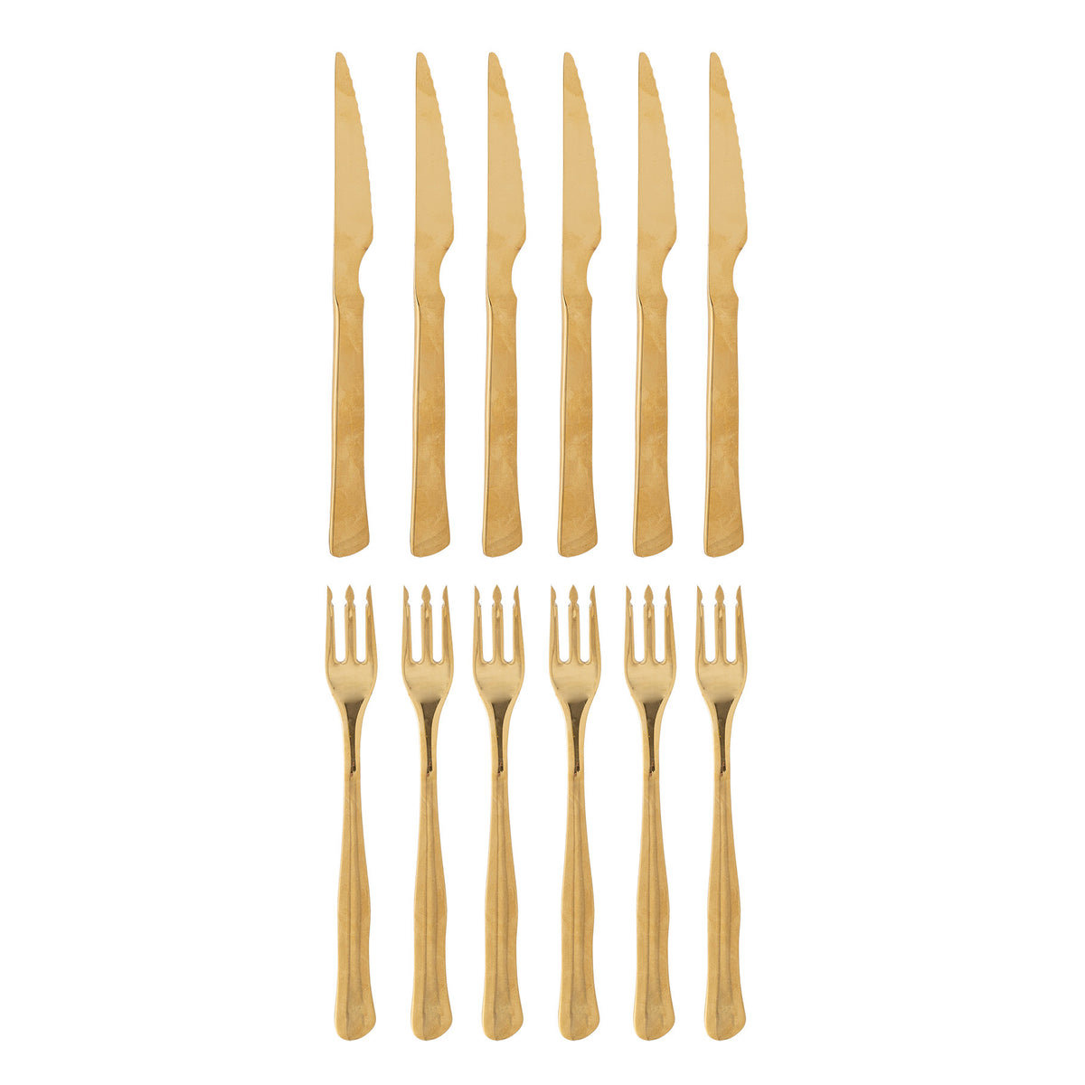 Ollin Steakbesteck, Multipack, Gold, Edelstahl in Gold präsentiert im Onlineshop von KAQTU Design AG. Besteckset ist von Bloomingville