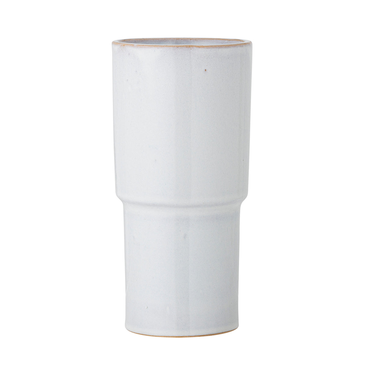 Marji Vase, Weiss, Steingut in Weiss präsentiert im Onlineshop von KAQTU Design AG. Vase ist von Bloomingville