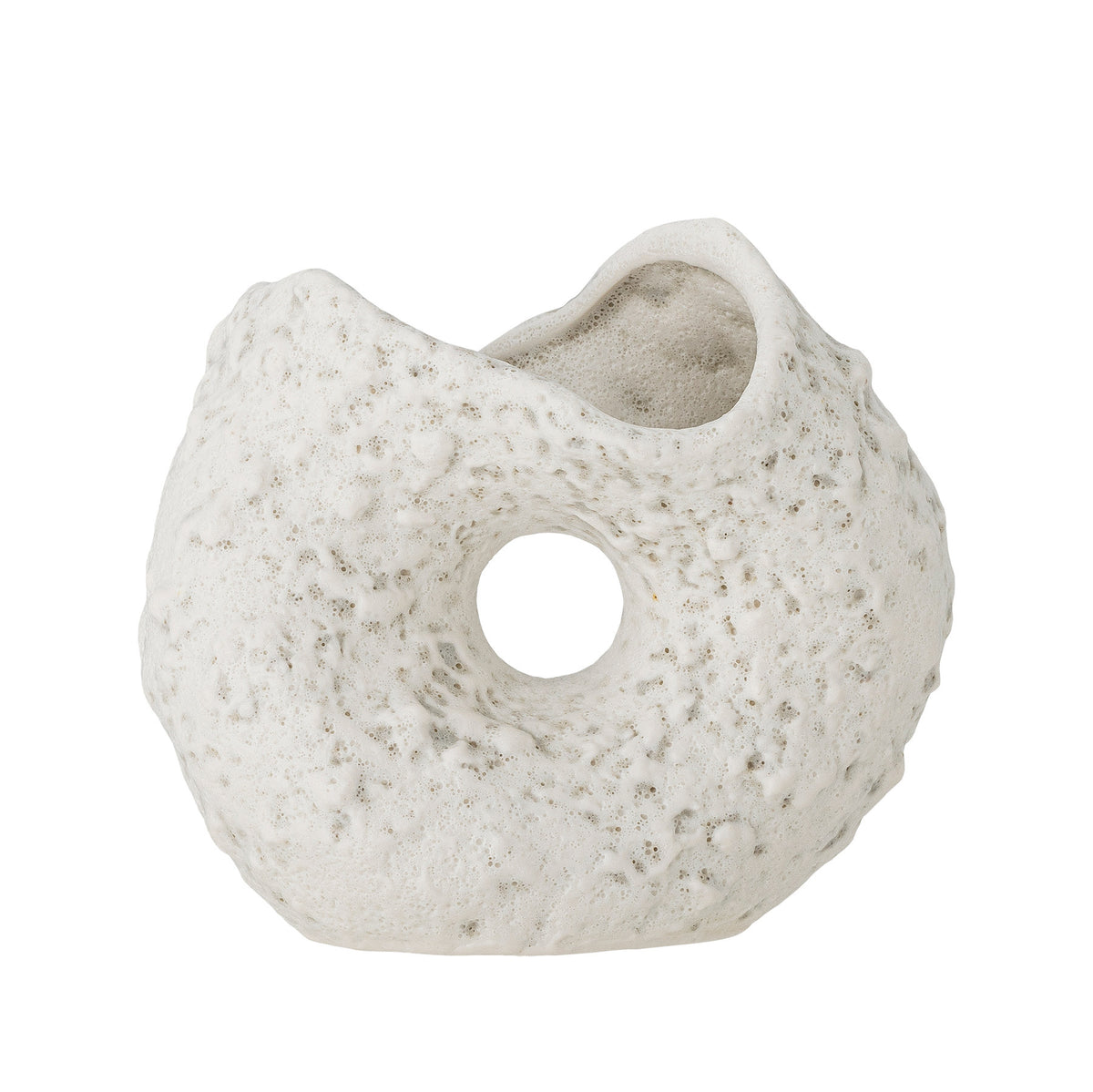 Fianna Vase, Weiss, Steingut in Weiss präsentiert im Onlineshop von KAQTU Design AG. Vase ist von Creative Collection