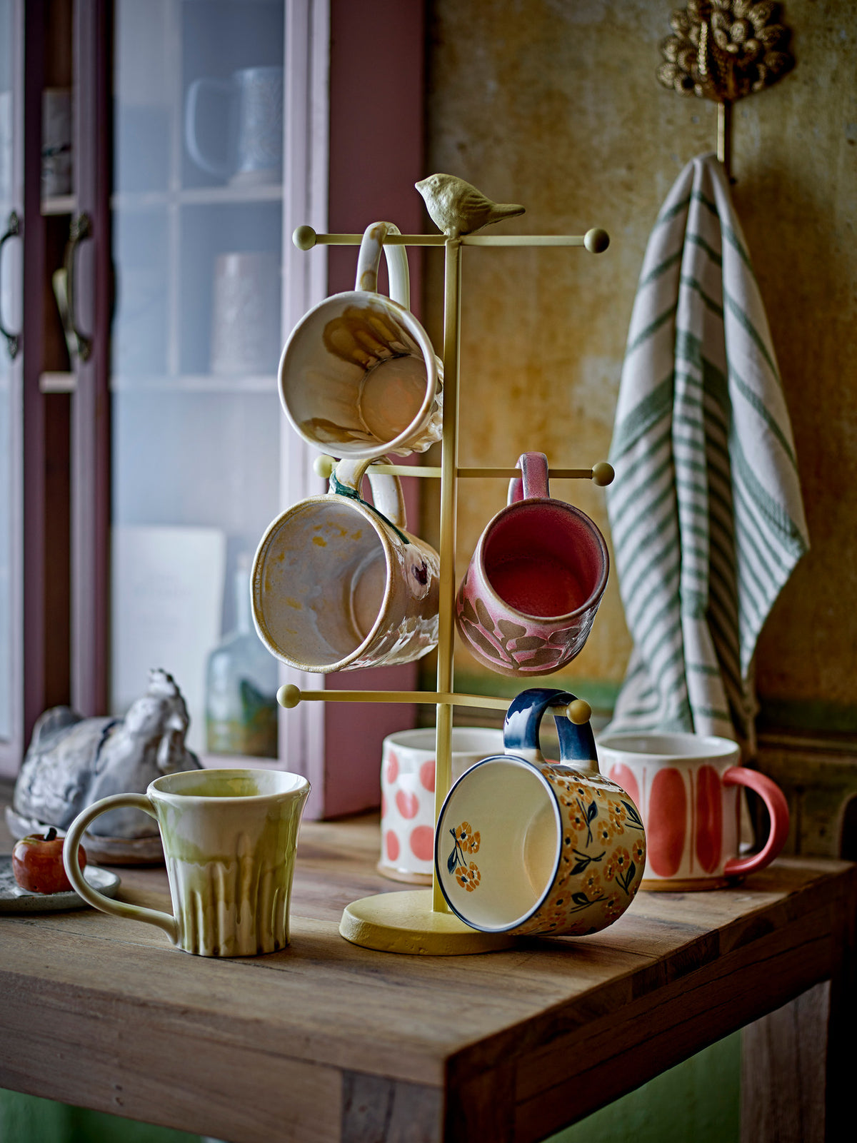 Kayce Becher, Blau, Steingut in Blau präsentiert im Onlineshop von KAQTU Design AG. Tasse ist von Creative Collection