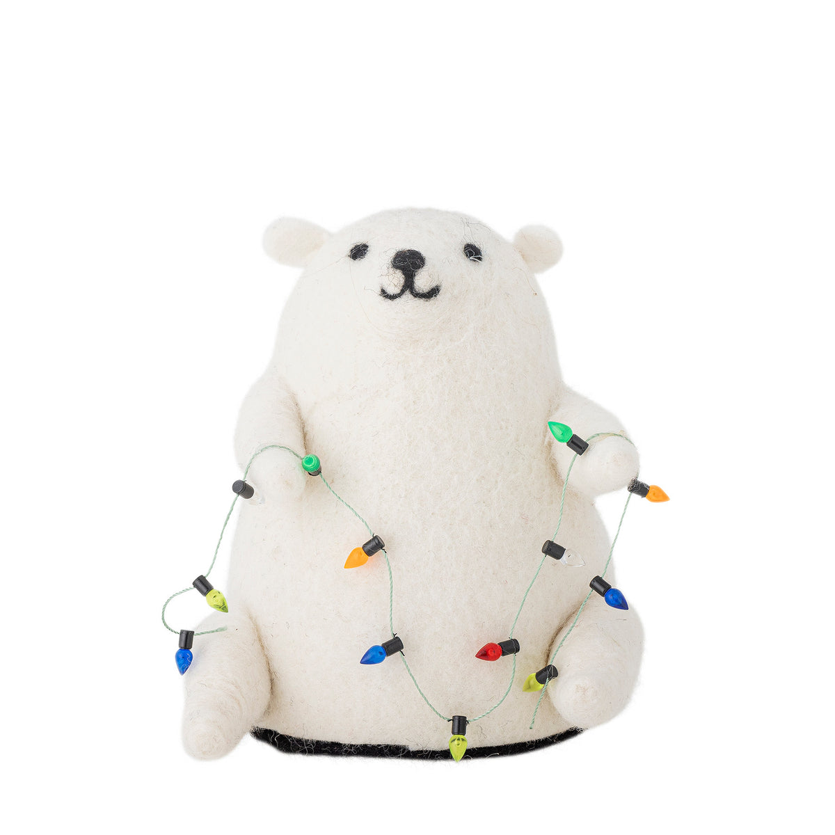 Wally Deko mit Licht, Weiss, Wolle in Weiss präsentiert im Onlineshop von KAQTU Design AG. Kunstgegenstände ist von Bloomingville
