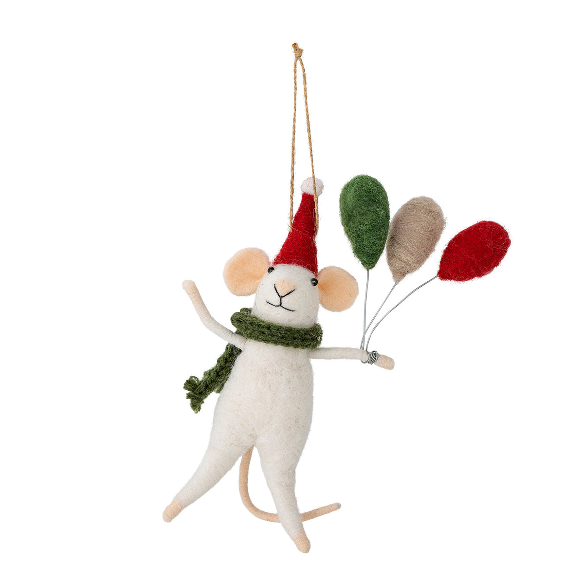 Peo Ornament, Weiss, Wolle in Weiss präsentiert im Onlineshop von KAQTU Design AG. Ornament ist von Bloomingville