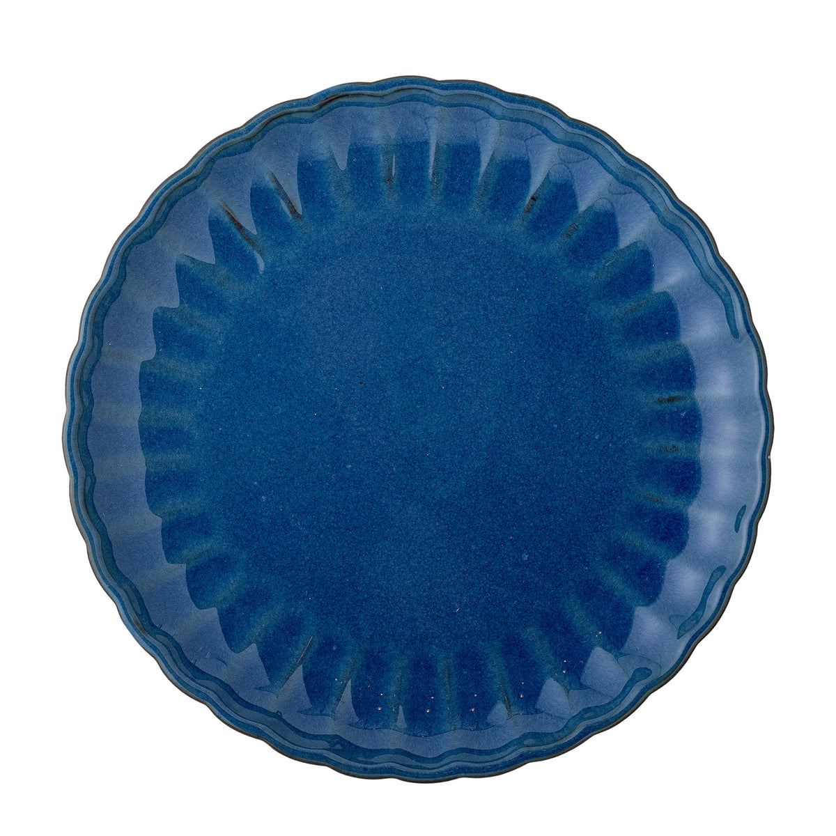 Latina Teller, Blau, Steingut in Blau präsentiert im Onlineshop von KAQTU Design AG. Teller ist von Bloomingville