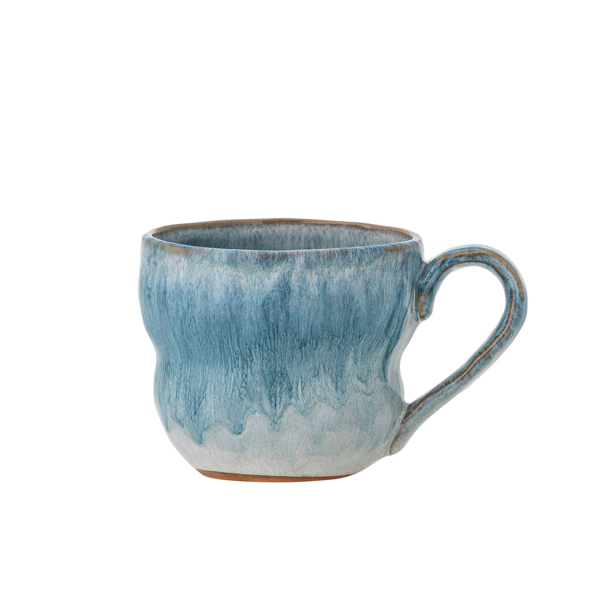 Nara Tasse, Blau, Steingut in Blau präsentiert im Onlineshop von KAQTU Design AG. Tasse ist von Creative Collection