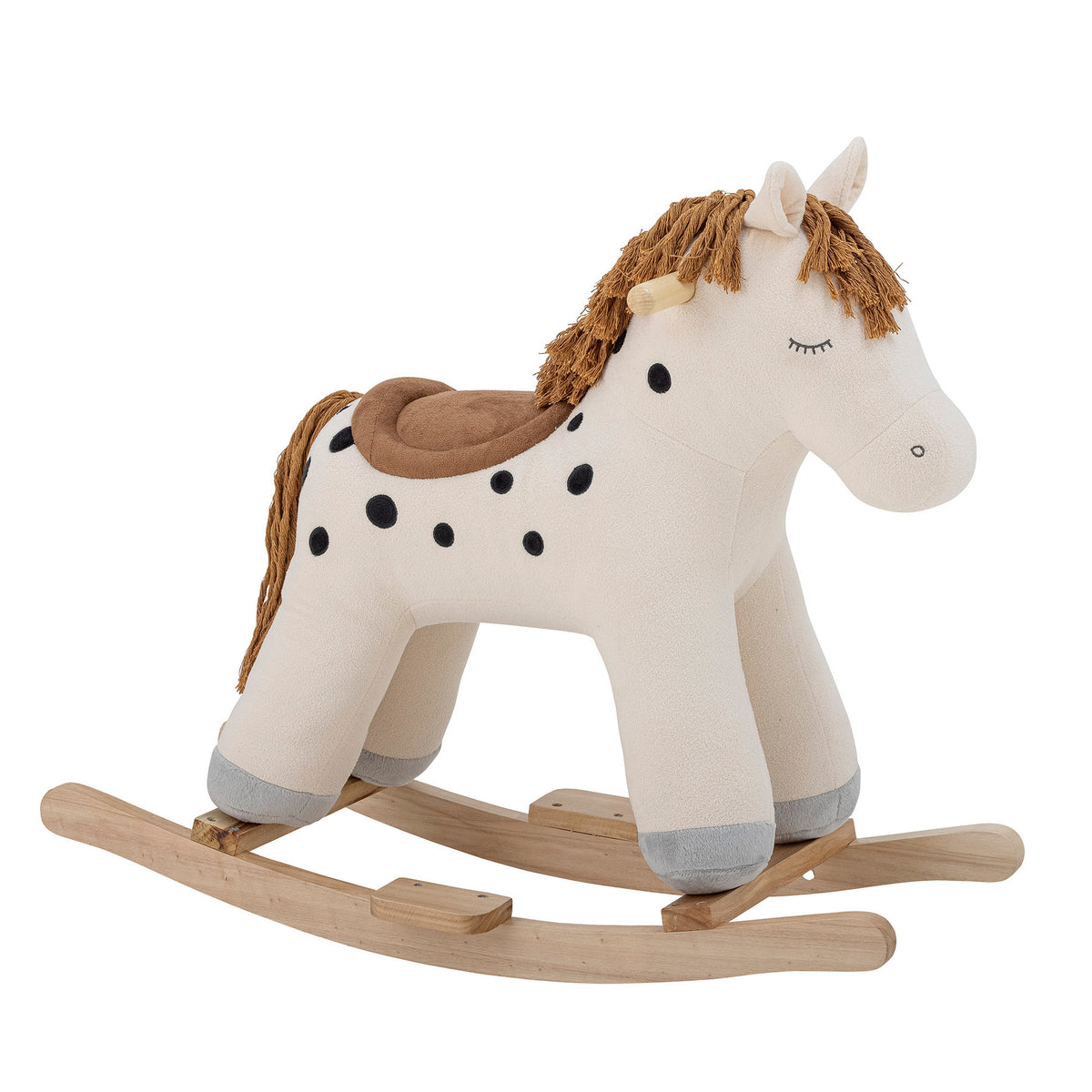 Merlen Rocking Toy, Horse, Weiá, Polyester in White präsentiert im Onlineshop von KAQTU Design AG. Objekte Kids ist von Bloomingville Mini