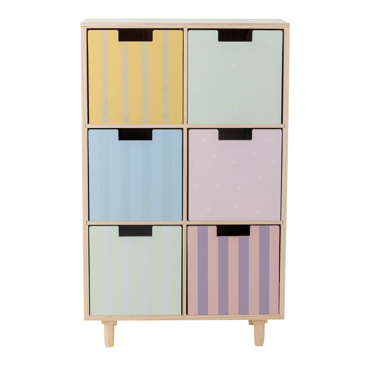 Calle Bücherregal mit Schubladen, Natur, Paulownia in Natur präsentiert im Onlineshop von KAQTU Design AG. Standregal ist von Bloomingville Mini