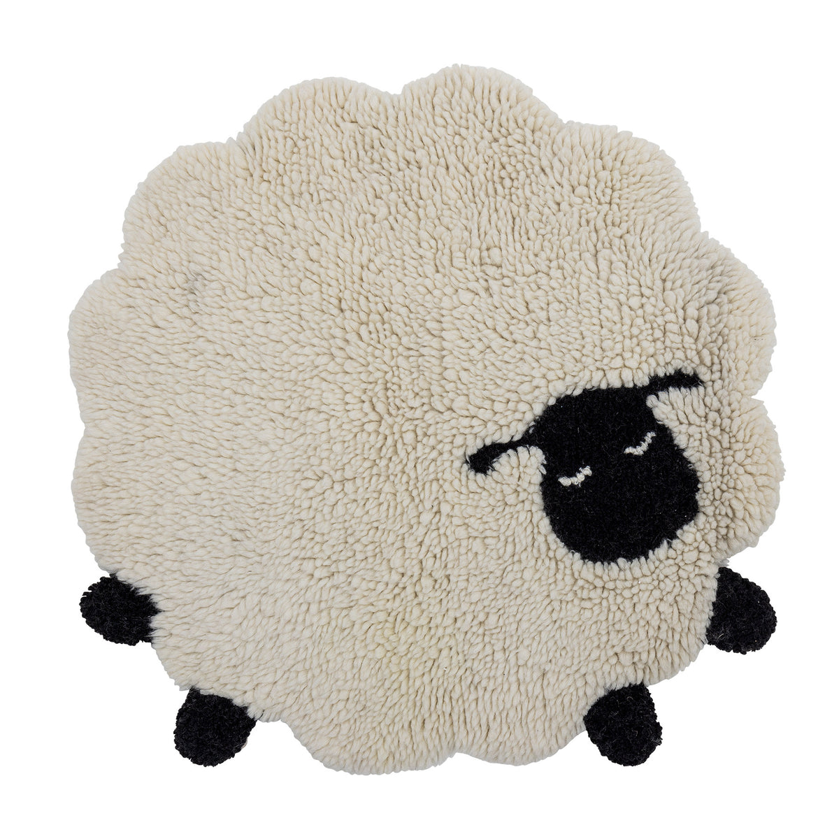 Dolly Teppich, Weiss, Wolle in Weiss präsentiert im Onlineshop von KAQTU Design AG. Teppich ist von Bloomingville Mini