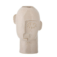 Lizzie Vase, Weiss, Steingut