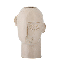 Lizzie Vase, Weiss, Steingut