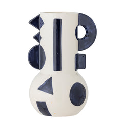 Graphica Vase, Blue, Steingut