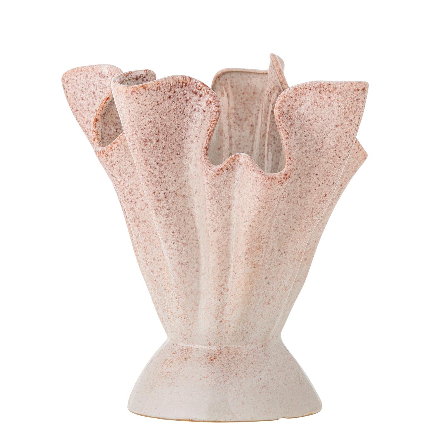 Die Plier Vase von Bloomingville begeistert mit ihrem zarten Rosaton und der einzigartigen, organischen Form. Ein stilvolles Highlight für jedes Zuhause!
