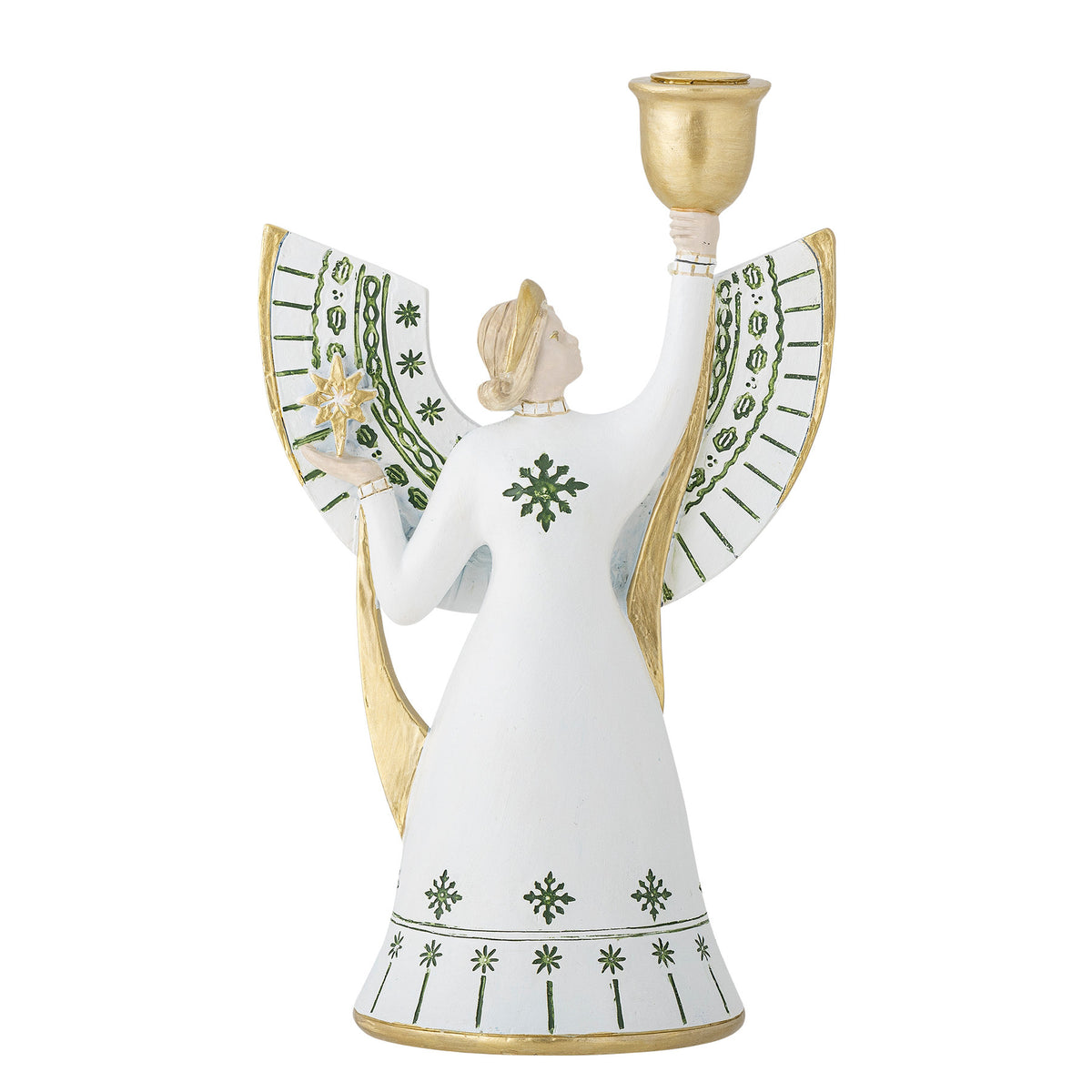 Evangeline Kerzenhalter, Weiss, Polyresin in Weiss präsentiert im Onlineshop von KAQTU Design AG. Kerzenständer ist von Bloomingville