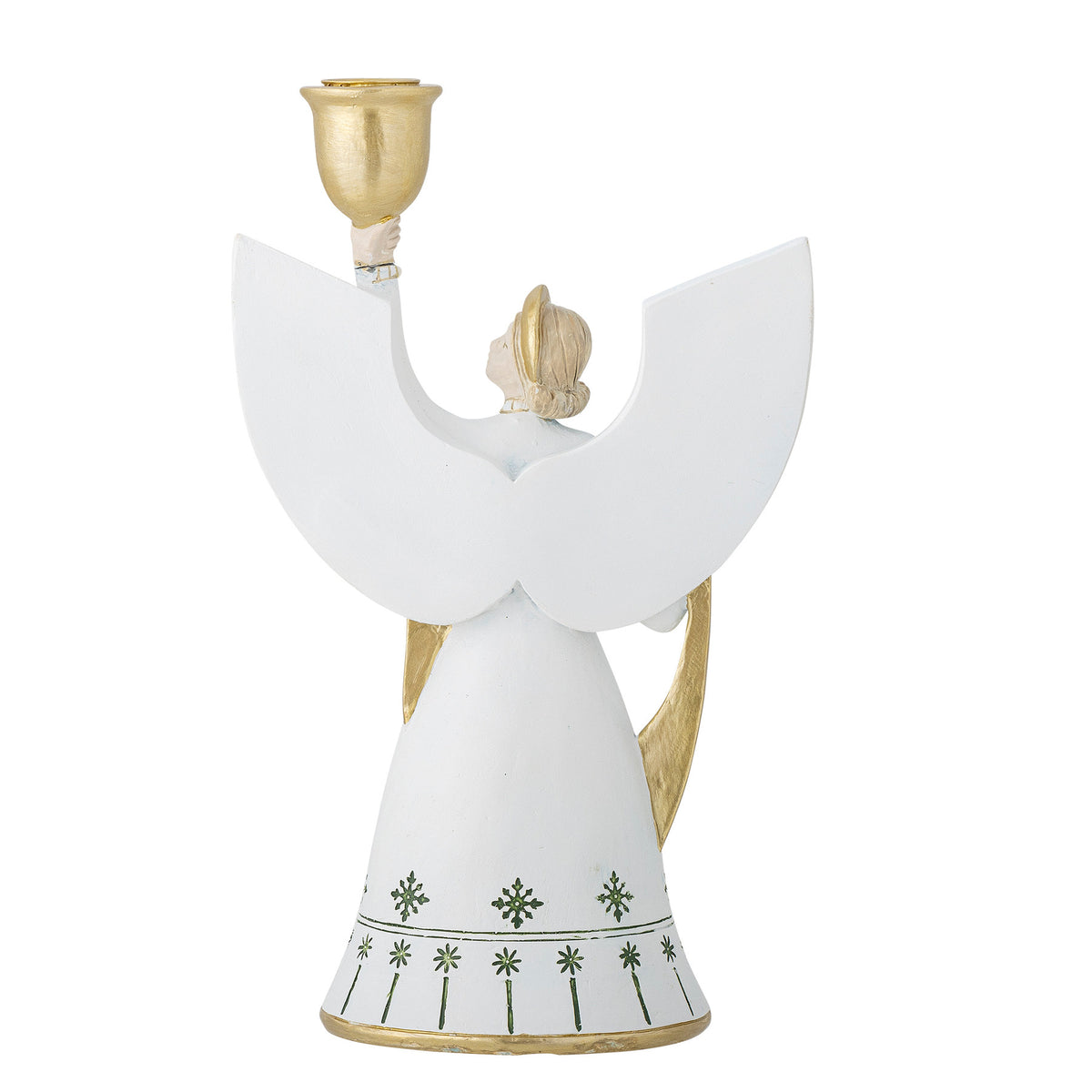 Evangeline Kerzenhalter, Weiss, Polyresin in Weiss präsentiert im Onlineshop von KAQTU Design AG. Kerzenständer ist von Bloomingville