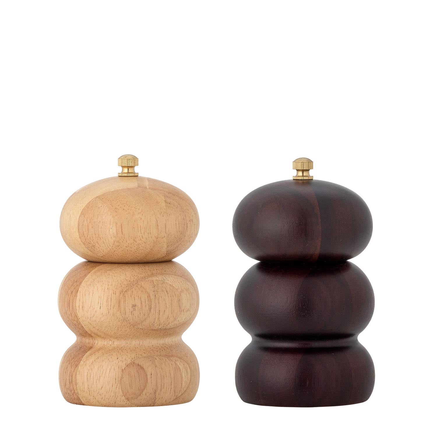 Marge Salz- und Pfeffermühle, Natur, Gummibaumholz in Natur präsentiert im Onlineshop von KAQTU Design AG. Aufbewahrungsdose ist von Bloomingville